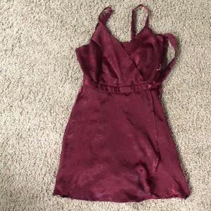 Kendall and kylie red mini wrap dress